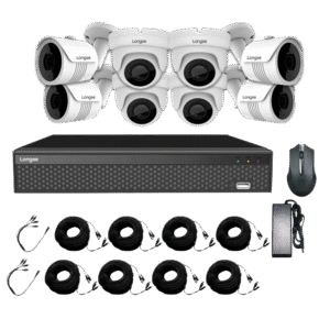 KIT CCTV de 8 cámaras 4K-8MP completo de interior/exterior con cables mixtos y disco duro de 1TB