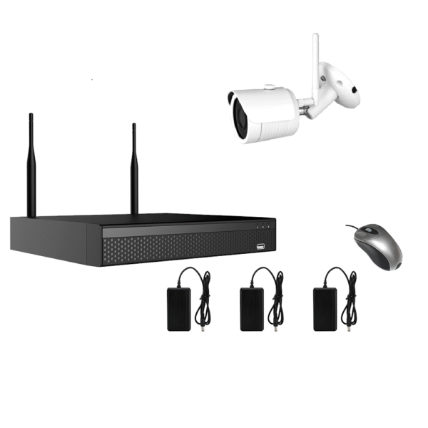 Equipo completo de 1 cámara inalámbrica con disco duro de 1TB y visión nocturna para interior/exterior, sencilla instalación