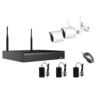 Equipo completo de 2 cámaras inalámbricas con disco duro de 1TB y visión nocturna para interior/exterior, sencilla instalación