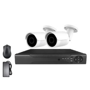 Kit de 2 cámaras 5mp con grabador y alimentadores