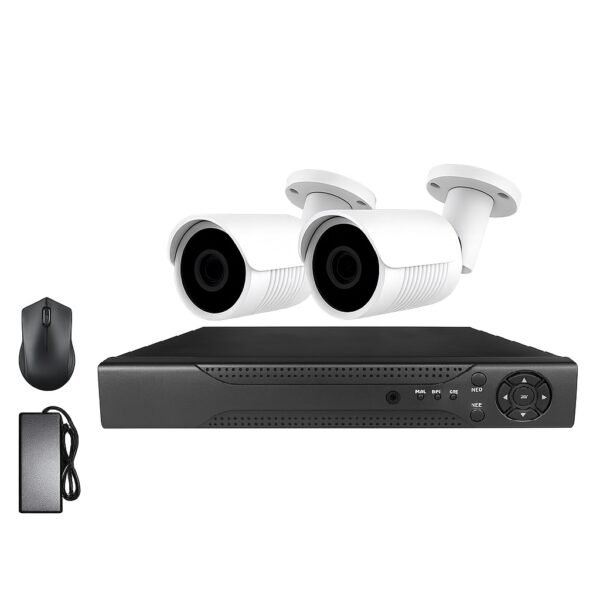 Kit de 2 cámaras 5mp con grabador y alimentadores