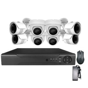 Kit de 8 cámaras 5mp con grabador y alimentadores